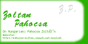 zoltan pahocsa business card